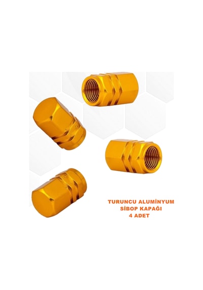 Sibop Kapağı Turuncu ( Gold ) Renk Alüminyum 4 Adet - Point