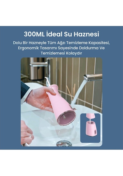 NPO Nicefeel FC1596 Taşınabilir Şarjlı Masajlı Diş Teli/ Protez Bakım Profesyonel Ağız Duşu