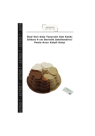 Özel Seri Kalp Tasarımlı Kek Kalıbı Silikon 9 Cm Derinlik Şekillendirici Pasta Aracı Kalpli Kalıp Çok Renkli