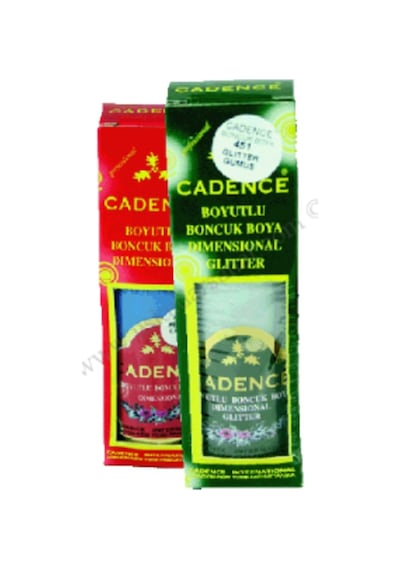 Cadence Boyutlu Boncuk Boya 50Ml Glitter Simli 451 Gümüş
