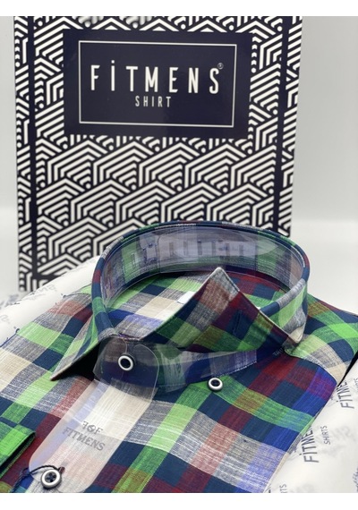 Klasik Uzun Kol Renkli Keten Cotton Cepsiz Yaka Alttan Düğmeli Erkek Hediye Kutulu Gömlek Fs-003171 - Yeşil-2209 Klasik Uzun Kol Renkli Keten Cotton Cepsiz Yaka Alttan Düğmeli Erkek Hediye Kutulu Gömlek Fs-003171 - Yeşil-2209