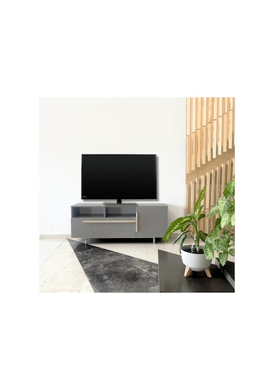 Tv Ünitesi 135 Cm Egger Gri Beton Gri Gri