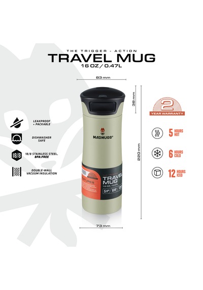Madmugs Travel Mug Termos Bardak 0.47 Lt