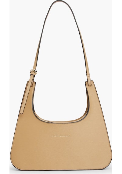Tommy Hilfiger Th Kadın Modern Safari Canvas Omuz Çantası-15649 Koyu Bej