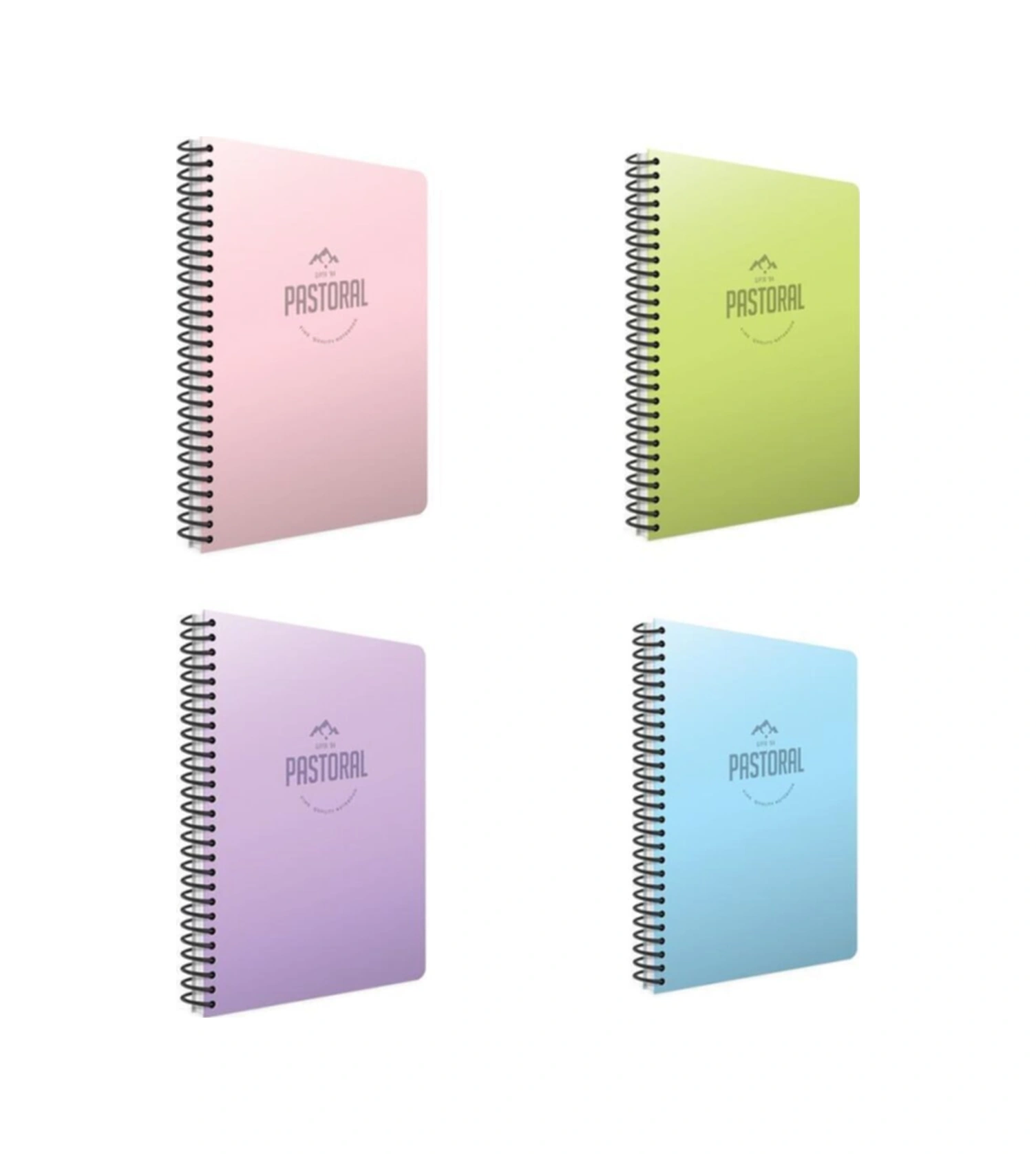 Pastoral Spiralli A4 60 Yaprak Pp Kapak Defter Seti Kareli 4'lü