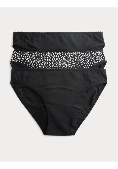 Marks & Spencer 3'lü Yüksek Emicili Bikini Külot T61007322P Çok Renkli