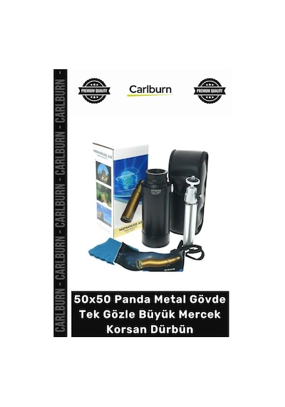 Özel Üretim Profesyonel Zoomlu Teleskop 50x50 Panda Metal Gövde Tek Gözle Büyük Mercek Korsan Dürbün Çok Renkli