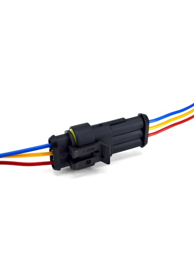 Süper Seal Elektrik Soketi 1 Takım 3 Pin 3 Kablolu Su Geçirmez Konnektör