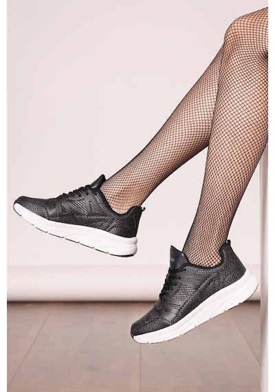 Jump 27878 Siyah - Beyaz Kadın Sneaker Günlük Spor Ayakkabı