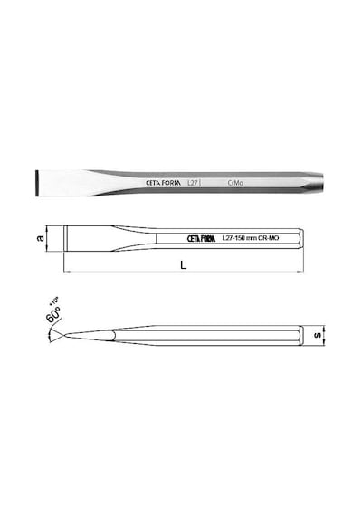 Ceta Form L27-150 Düz Keski tesviyeci Tipi 150 MM