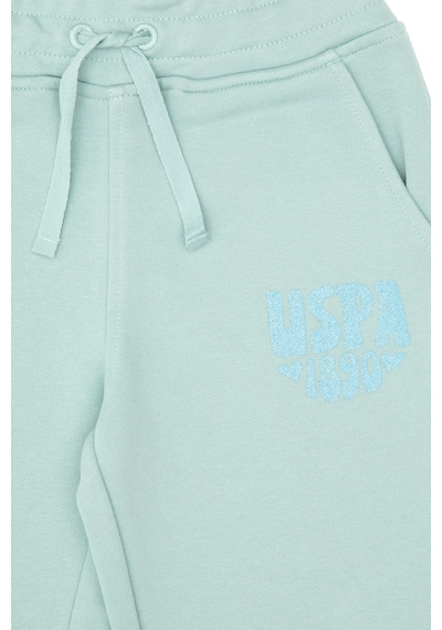 U.S. Polo Assn. Kız Çocuk Mint Simli Baskı Detaylı Jogger Eşofman Altı 50316849-VR090 U.S. Polo Assn. Kız Çocuk Mint Simli Baskı Detaylı Jogger Eşofman Altı 50316849-VR090