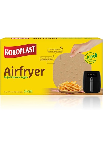 Koroplast Airfryer Pişirme Kağıdı Doğal 20li
