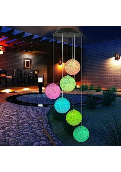 Greentech Güneş Enerjili Renk Geçişli Kristal Top Aydınlatma/gt-sl10 Çok Renkli