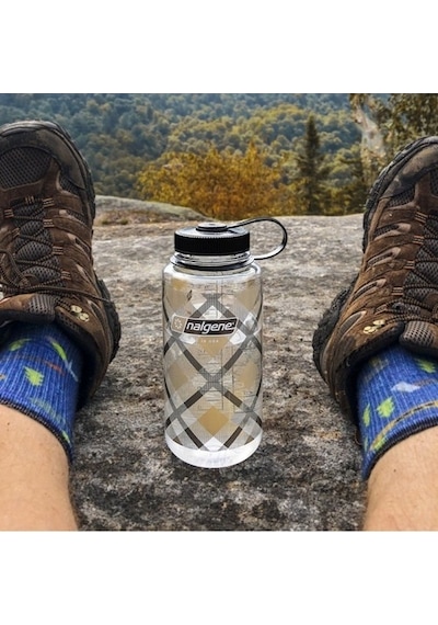 Nalgene 32 Oz Wide Mouth Suluk Matara 1 Litre Kare Desenli Gri Nalgene 32 Oz Wide Mouth Suluk Matara 1 Litre Kare Desenli Gri