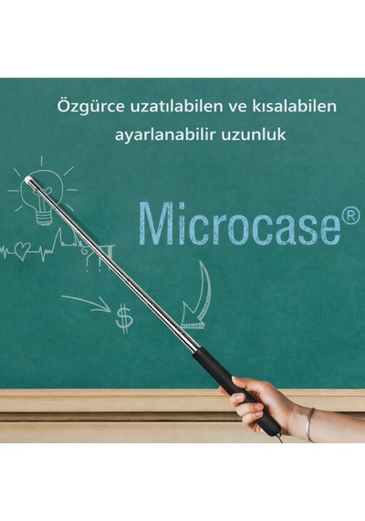 Microcase Teleskopik Manyetik Uçlu Akıllı Tahta Ve Sunum Kalemi 100 Cm Al5704 Siyah