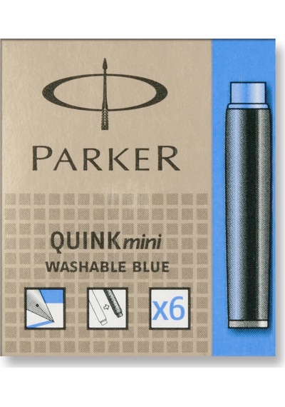 Parker Quink Kısa Dolma Kalem Kartuşu 6 Lı Mavi S0767240