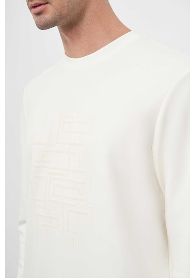 Morven Erkek Ekru Trend Bisiklet Yaka Sweat-shirt 25ks063002454 Ekru Ekru