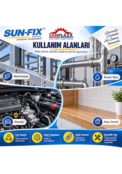 Sun-fix 50040 40 Gr Universal Verwendbar Kaynak Tamir Macunu Yapıştırıcı 36 Adet 1 Koli Paket