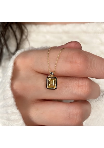 Topaz Taşlı Gümüş Kolye Gm04 Gümüş