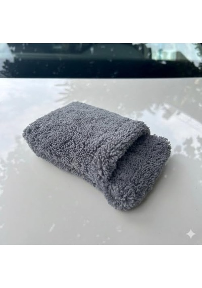 Wonkey - 4 Parmak Cila Eldiveni, Mikrofiber Cila Uygulama Pedi, Araba Pasta Cilası Uygulama Wax Padi, Yıkanabilir&tekrar Kullanılabilir Parlatma Padi