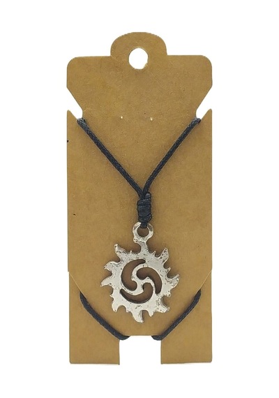 Unisex Koton İp Askılı Ve Gümüş Antik Kaplamalı Tribal Kolye - Kgkk-29 Çok REnkli