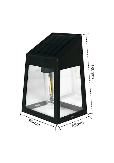 Solar Duvar Aplik, Siyah, Ip44 Su Geçirmez, Sensörlü, Güneş Enerjili, 2'li Set, Bahçe Ve Balkon