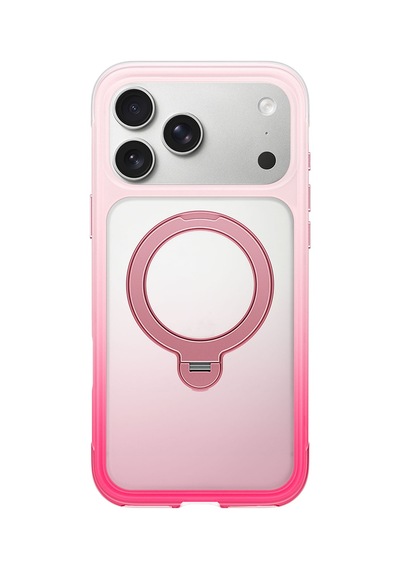 Apple iPhone Uyumlu 18 Pro Max Kılıf Wiwu As-204 Aeroshield Aurora Ultra M-safeli Airbag Standlı Kapak Pembe