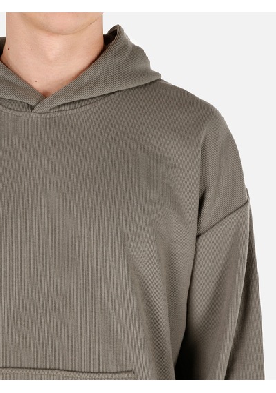 Colin's Colins Normal Kesim Kapüşonlu Cepli Yeşil Erkek Sweatshirt Cl1070051 Haki