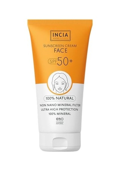 %100 Doğal Yüz Güneş Kremi Leke Karşıtı Mineral Filtreli Yüksek Koruma Spf50 Uva Uvb 50 Ml