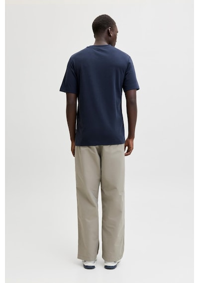Jack & Jones Jcofusıon Erkek Basic Tişört Bisiklet Yaka, Göğüs Logolu Lacivert