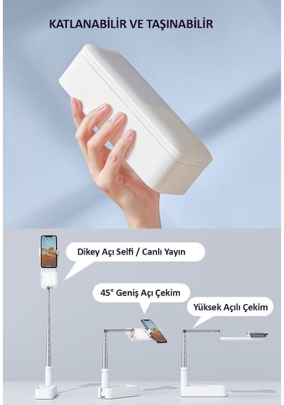Usams Us-Zb209 Online Ders ve Yayın için Ledli,Monopodlu,Kumandalı