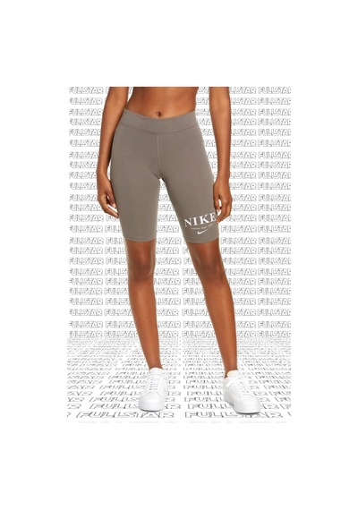 Nike Women's Mid Rise Bike Shorts Vizon Kahveregi Biker Şort Tayt