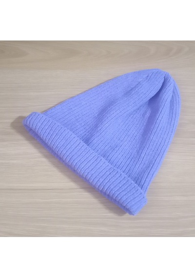 Unısex Kışlık Pamuklu Bere,şapka Eflatun 28x24cm Çok Renkli