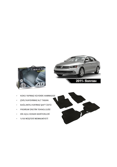 Sahler Vw Jetta 2011 - Sonrası 4.5D Havuzlu Paspas N11.10061