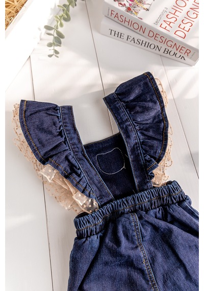 Babymod Kız Bebek-çocuk Denim Salopet Kot Tulum Lacivert