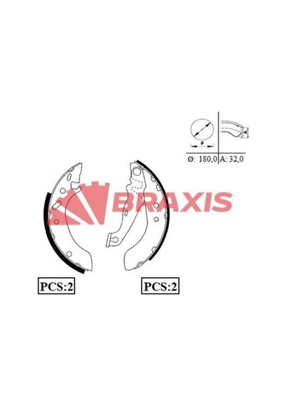 Braxis Ac0010 Arka Fren Balatası Pabuç Escort Vıı 95-00 1.4 1.8td 1.6 16v Fiesta Iv 1.25 1.3 1.4 16v 95-01 96fx2200aa