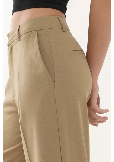 Hiccup Viskon Karışımlı Straight Leg Pantolon Ten