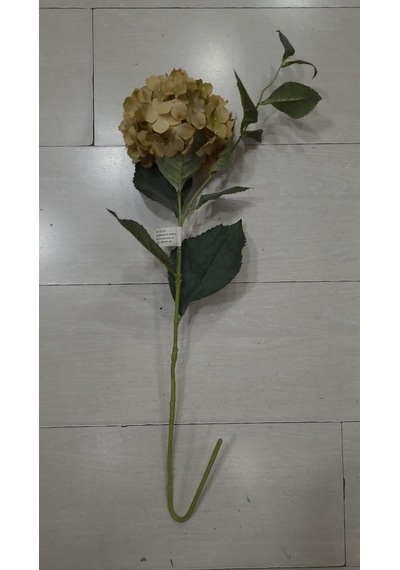 Yapay Çiçek Ortanca Hydrangea Spray Yapraklı, Bej, 31 İnç, 1 Adet, İç Mekan Dekorasyonu İçin Çok Renkli