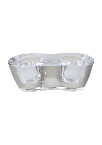 Mumluk İkili Şeffaf Kristal Tasarım 15x6 Cm Şeffaf