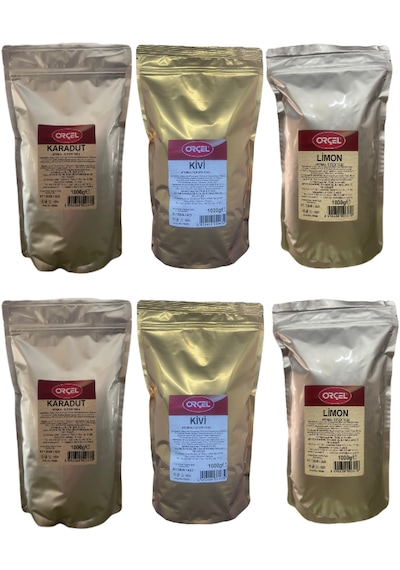 Orçel Karadut + Kivi + Limon Aromalı İçecek Tozu Oralet 6 x 1 KG