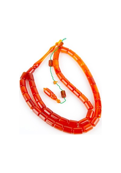 Kadim Katalin 45li Büyük Boy Kesme Kesim 9.5x13mm Tesbih Turuncu