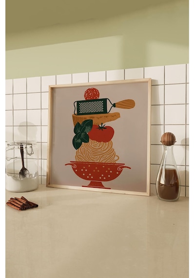 Ahşap Çerçeveli Mdf Kare Tek Tablo Kendi Tablo Setinizi Oluşturacağınız Liste Mutfak03 42 X 42 Çerçeveli Tx1185