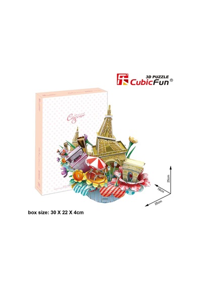 Cubic Fun 3D 74 Parça Puzzle Paris Şehir Kompozisyonu