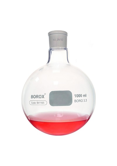 Borox Cam Balon 1000 Ml - Dibi Yuvarlak - Şilifli 29/32