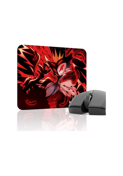 Helluva Boss Kaymaz Dikişli Kauçuk Oyuncu Mousepad V2 - 22x18 Gaming Mouse Pad Fare Altlığı