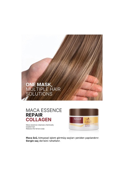 Set Maca Özü Onarıcı Repair Kolajen Saç Maskesi 250 Ml + Argan Yağı 50 Ml Karsel - 754553121