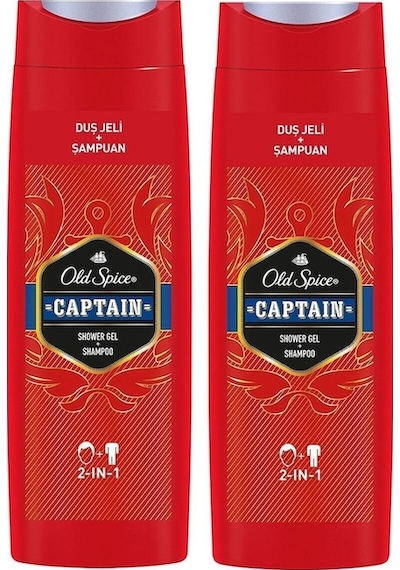 Old Spice Captain Duş Jeli ve Şampuan 2 x 400 ML