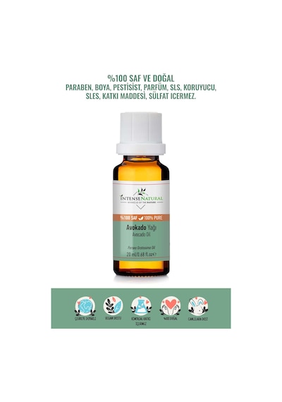 Intense Natural Avokado Yağı Soğuk Sıkım 20 ML
