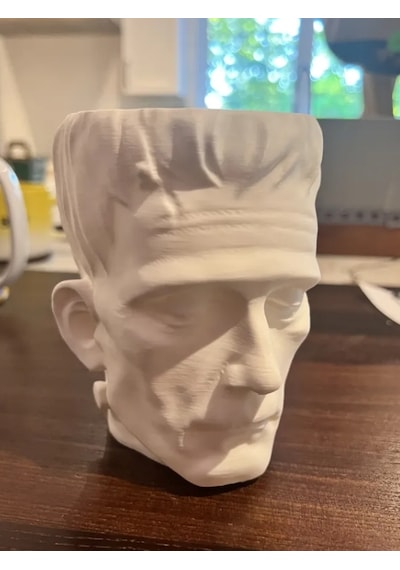 Halloween Cadılar Bayramı Dekoratif Frankenstein Kafa Şekerlik Kase Masa Üstü Dekor