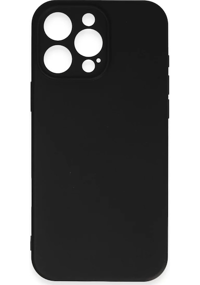 Newface Apple İphone 16 Pro Max Kılıf Nano İçi Kadife Silikon - Siyah